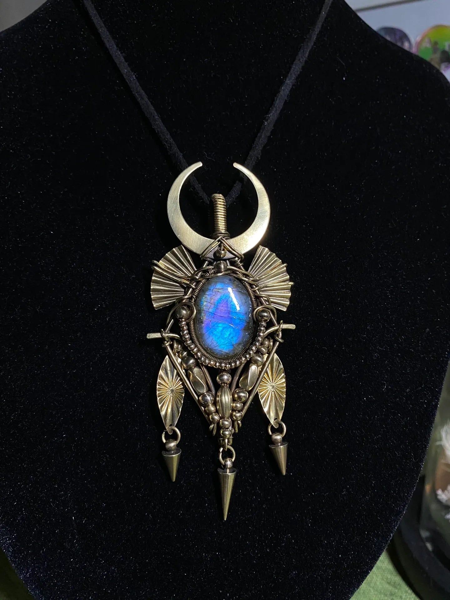 Handmade Moon Goddess Amulet Pendant