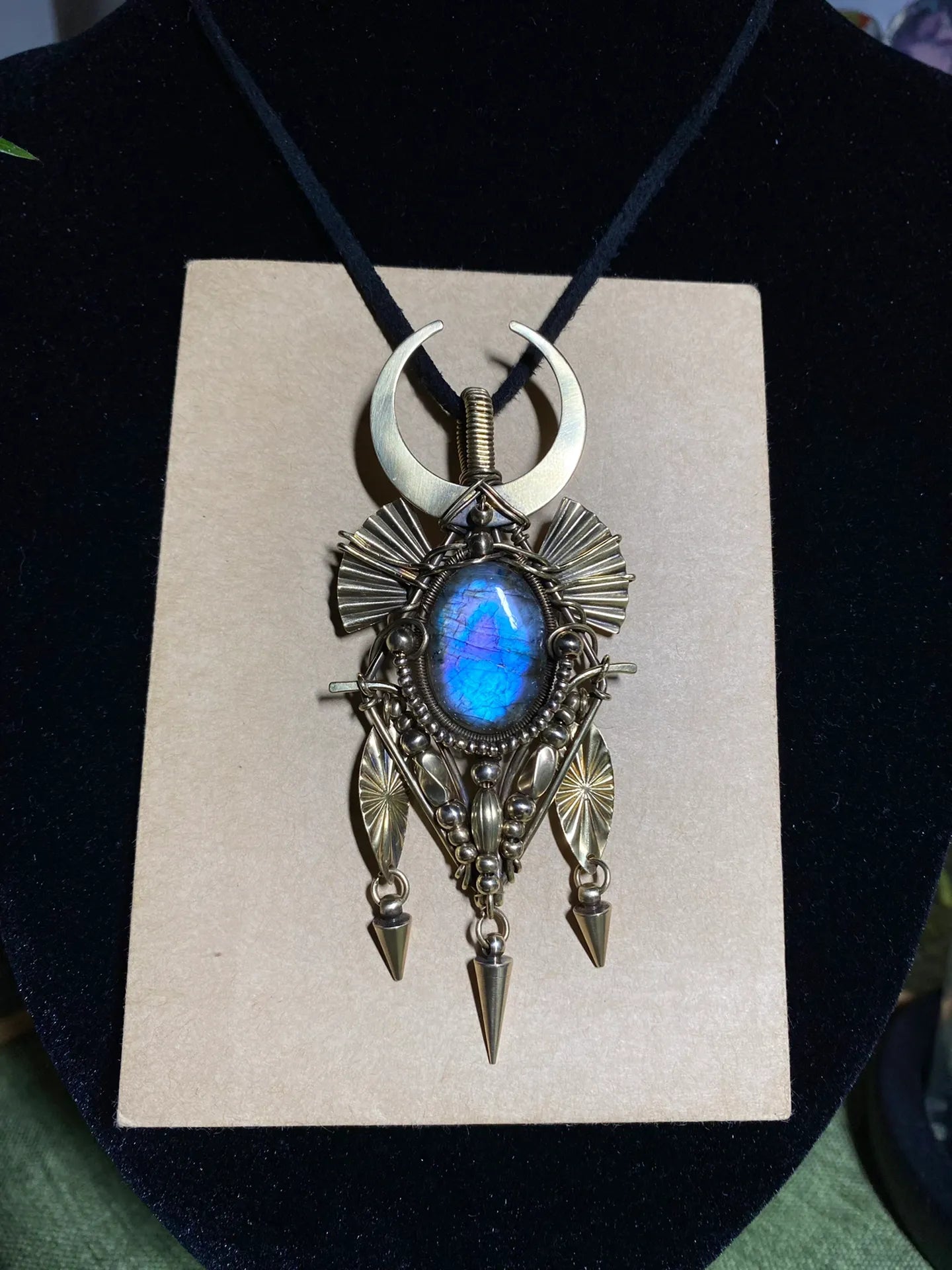 Handmade Moon Goddess Amulet Pendant