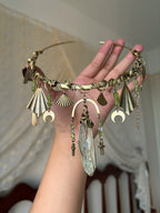 Verdant Crescent & Cross choker