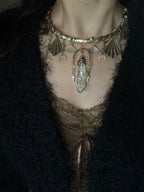 Verdant Crescent & Cross choker