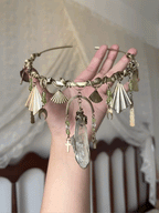 Verdant Crescent & Cross choker