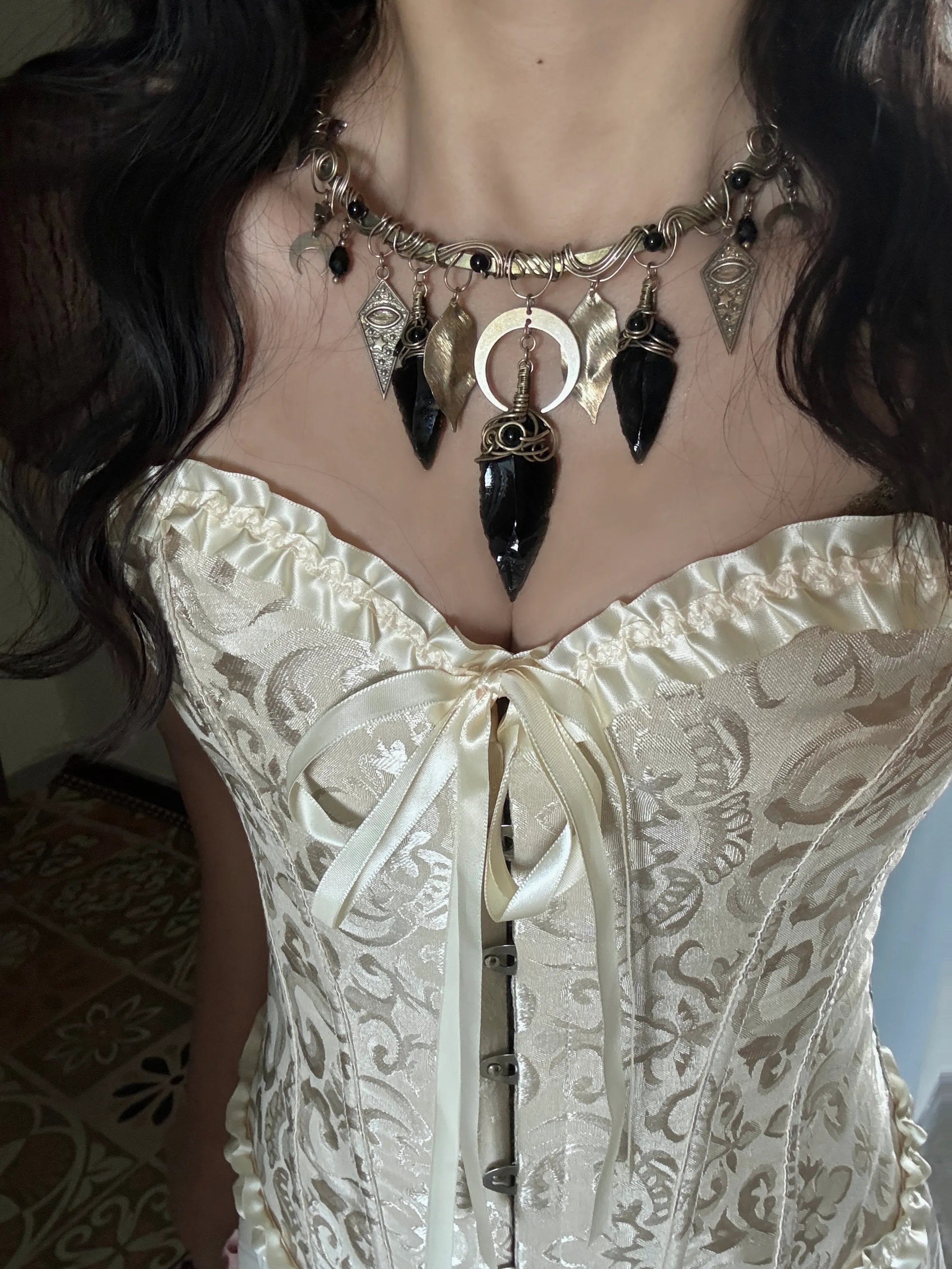 Obsidian Witch Choker