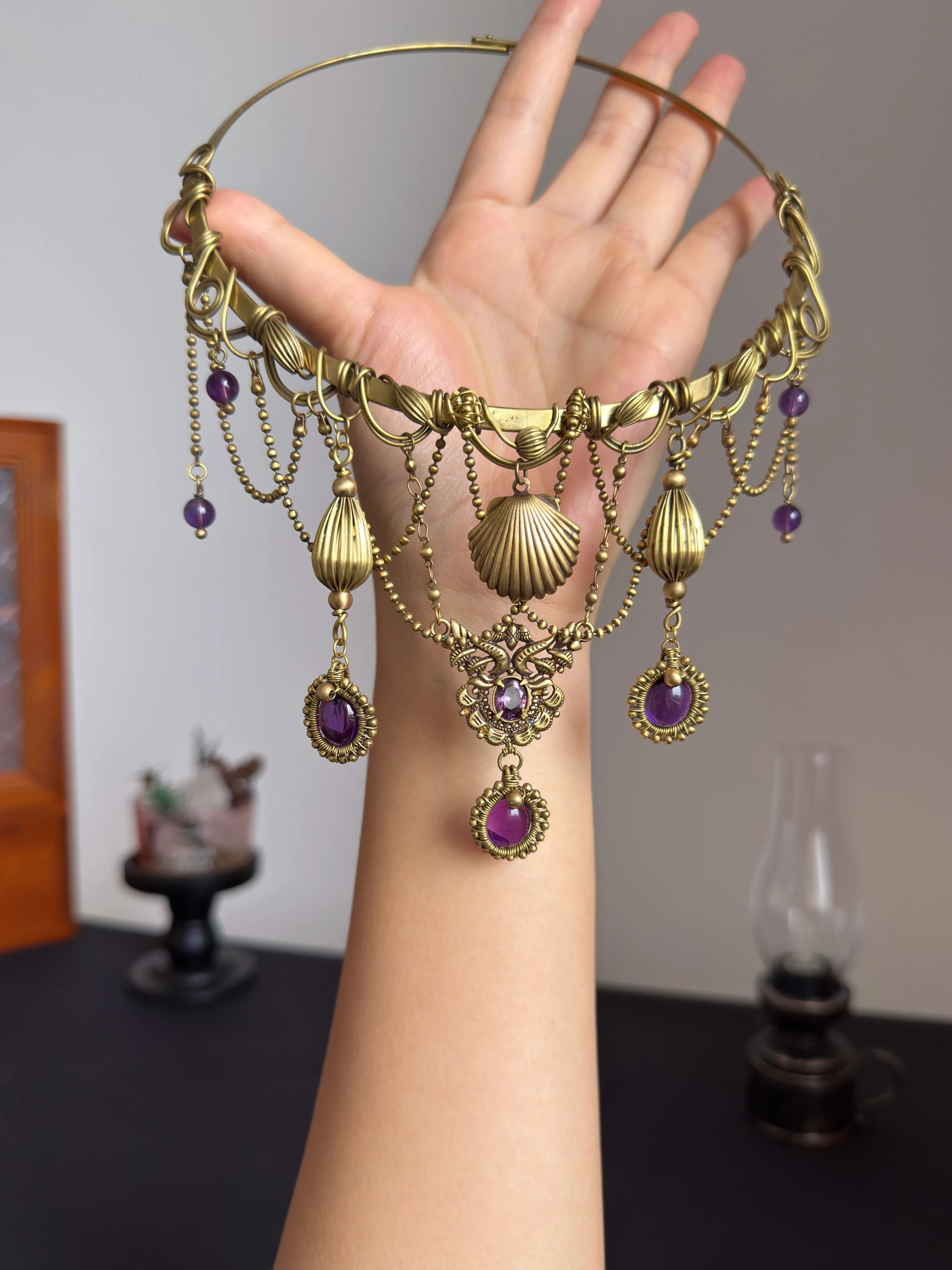Crimson Sea Witch Choker & Amethyst
