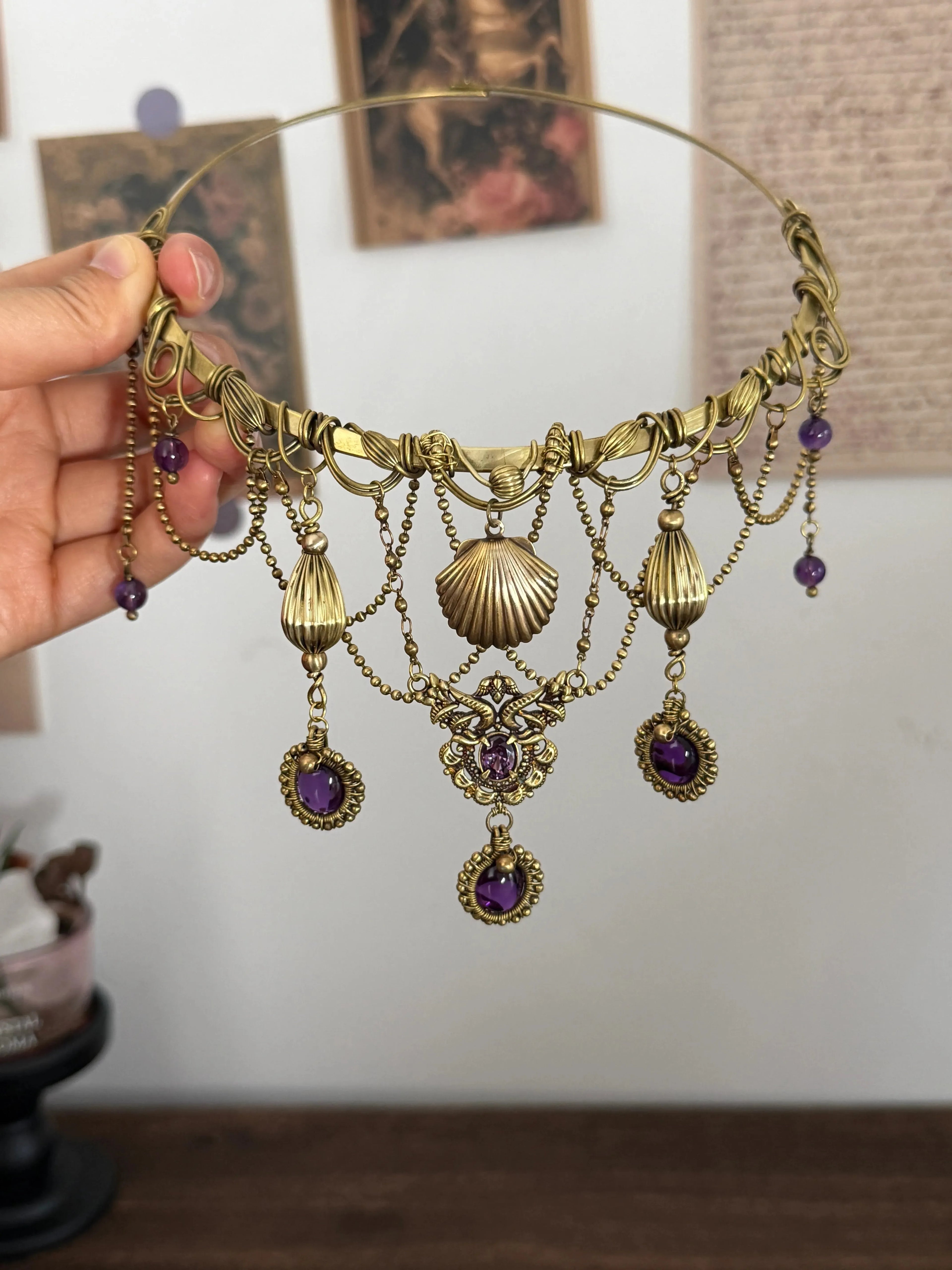 Crimson Sea Witch Choker & Amethyst